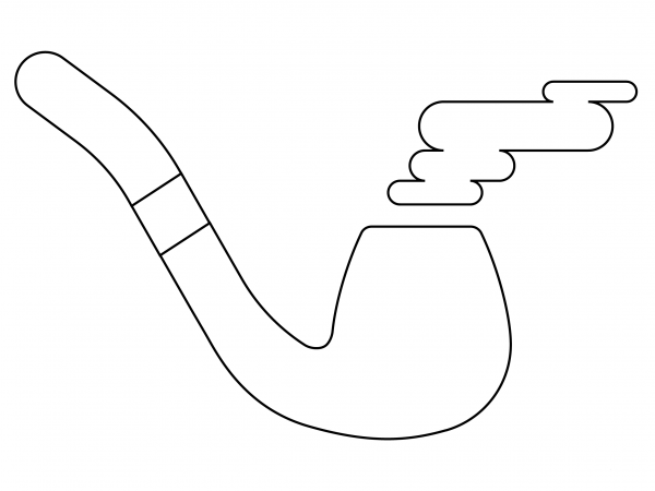 Smoking Pipe coloring page image