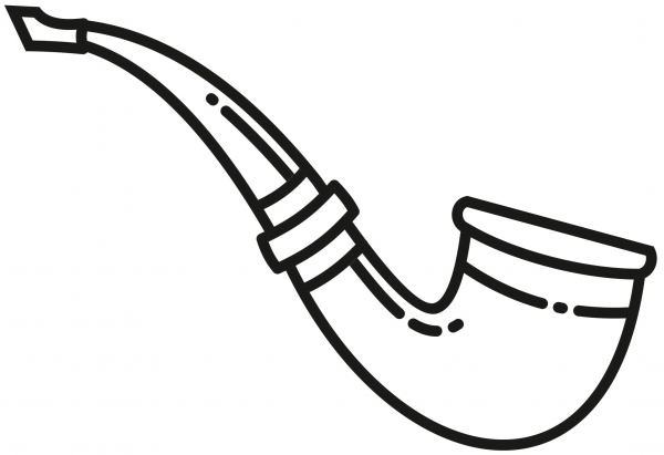 Smoking Pipe coloring page image
