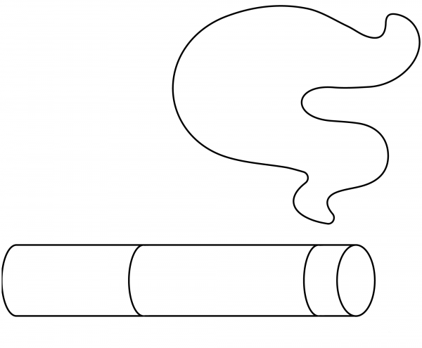 Smoking Symbol Emoji coloring page image