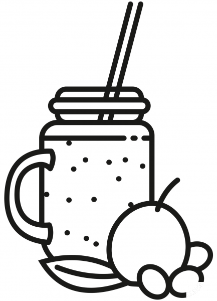 Smoothie coloring page image
