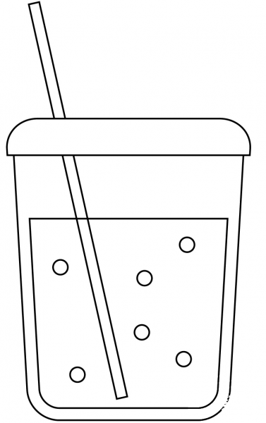 Smoothie coloring page image