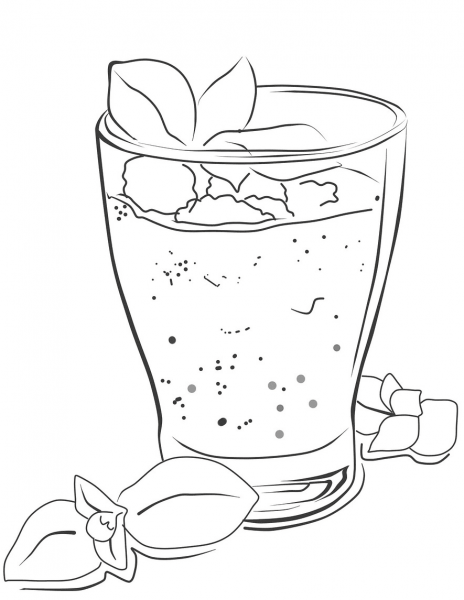 Smoothie coloring page image