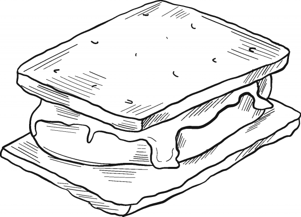 Smore coloring page image