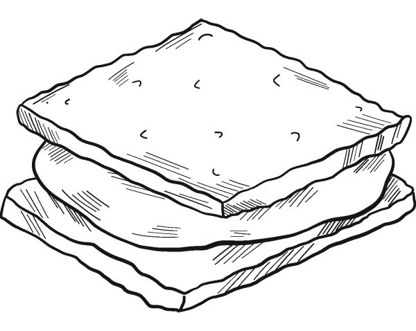 Smore coloring page image