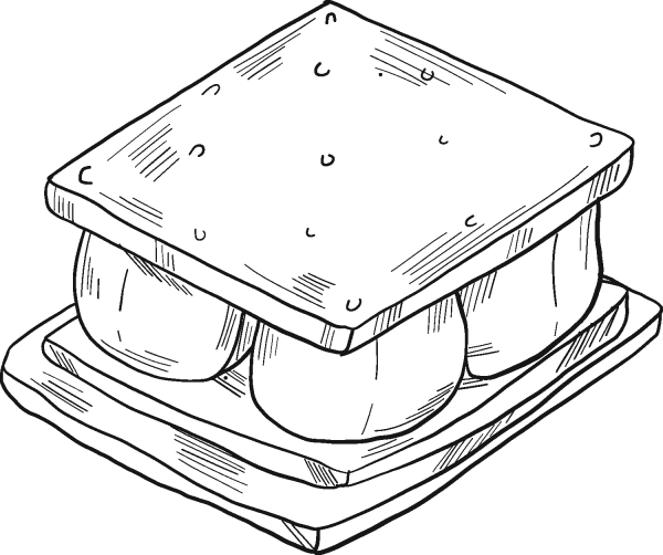 Smore coloring page image