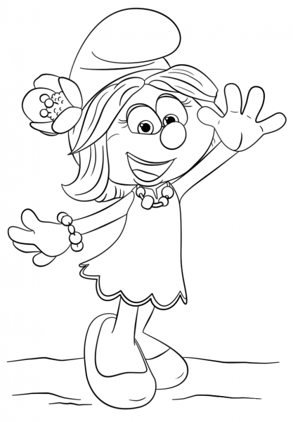 Smurfblossom from Smurfs: the Lost Village coloring page image