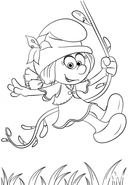 Smurflily from Smurfs: the Lost Village coloring page - ColouringPages