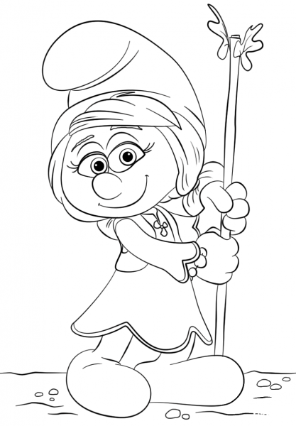 Smurfwillow from Smurfs: the Lost Village coloring page image