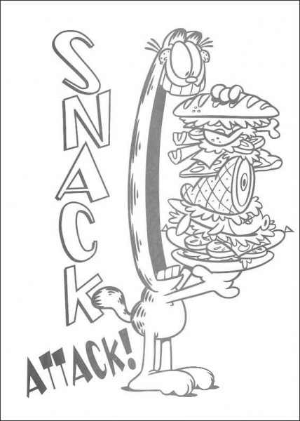 Snack Attack! coloring page image