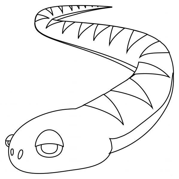 Snake coloring page image