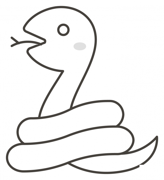 Snake coloring page image