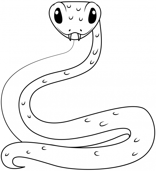 Snake coloring page image