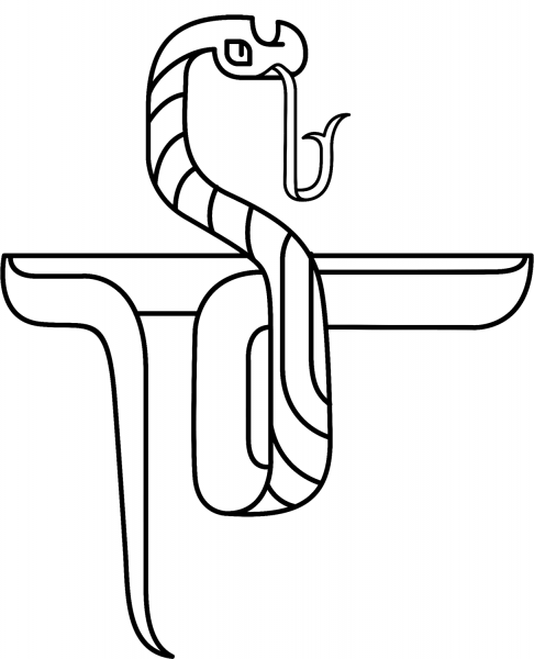 Snake coloring page image