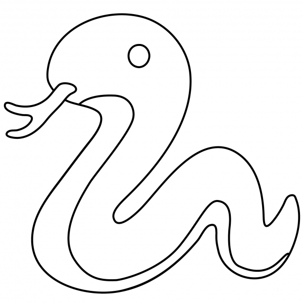 Snake Emoji coloring page image