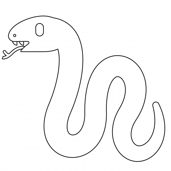 Snake Emoji coloring page image