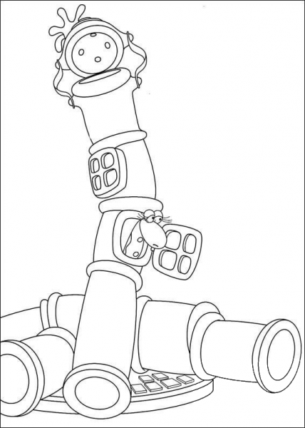 Snake In Its House  coloring page image