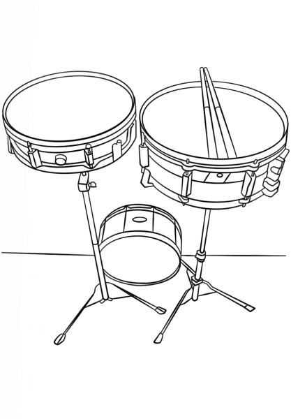 Snare Drums coloring page image