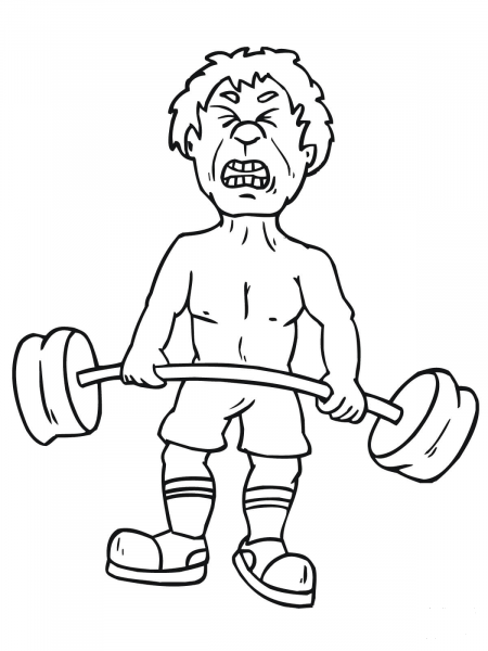 Snatch Weightlifting coloring page image