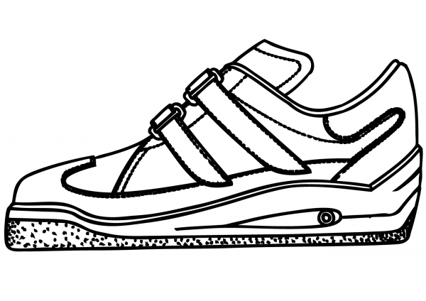 Sneaker coloring page image