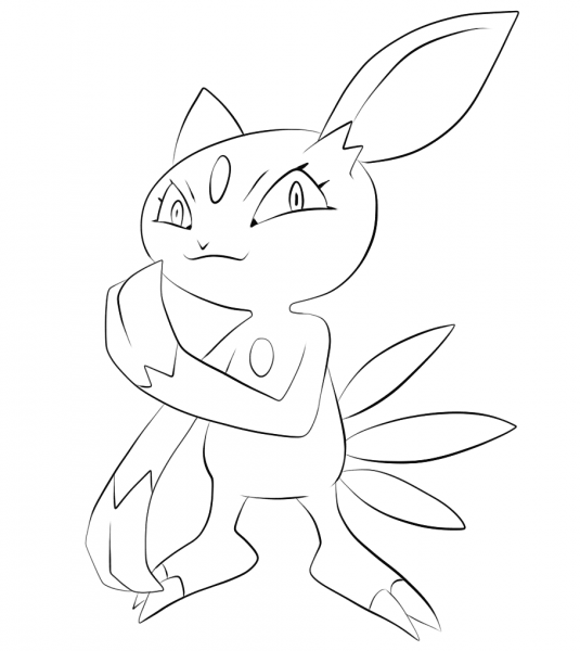 Sneasel coloring page image