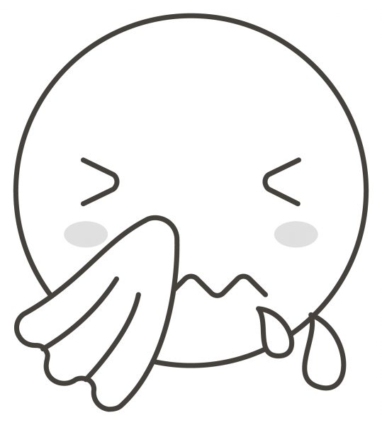 Sneezing Face coloring page image