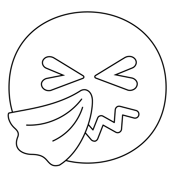 Sneezing Face Emoji coloring page - ColouringPages