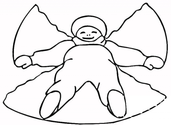 Snow Angel  coloring page image