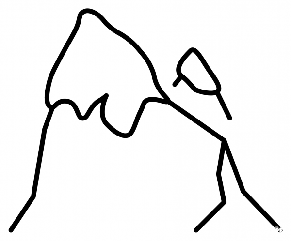 Snow Capped Mountain Emoji coloring page image