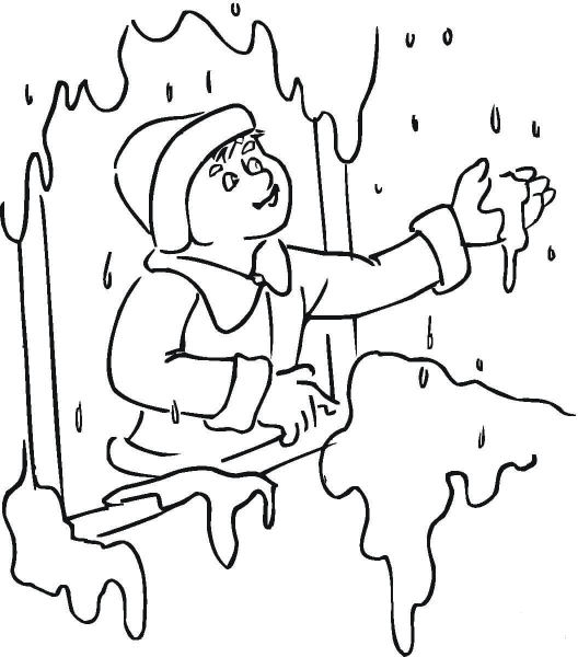 Snow  coloring page image