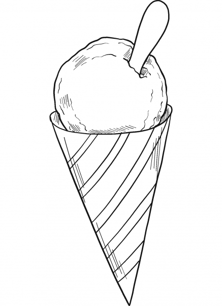 Snow Cone coloring page image
