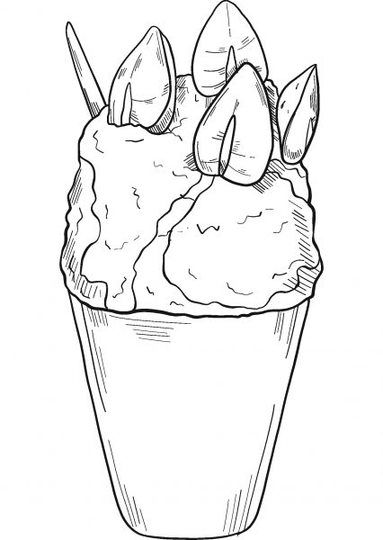 Snow Cone coloring page image