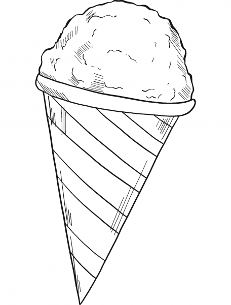 Snow Cone coloring page image