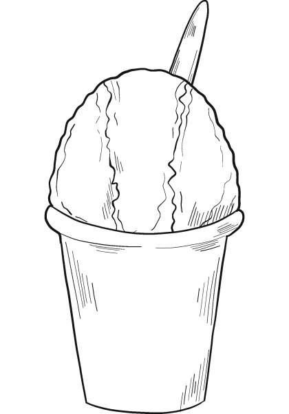 Snow Cone coloring page image