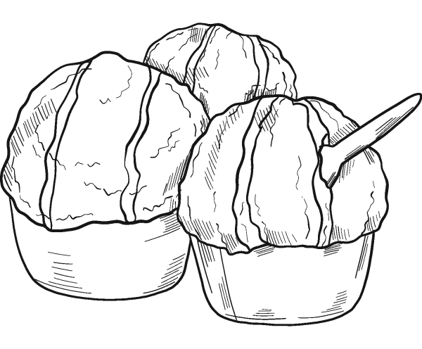 Snow Cones coloring page image