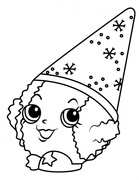Snow Crush Shopkin coloring page image