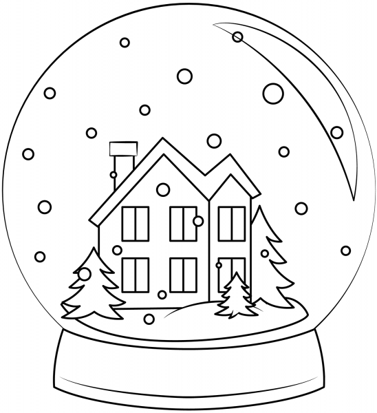 Snow Globe coloring page image