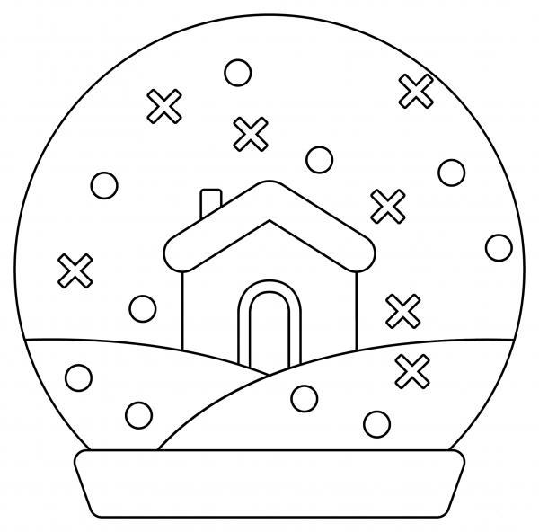 Snow Globe coloring page image