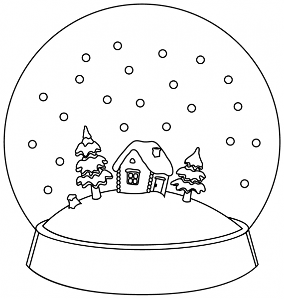 Snow Globe coloring page image