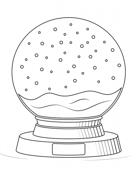 Snow Globe coloring page image