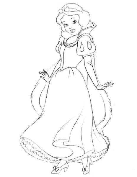 Snow White coloring page image