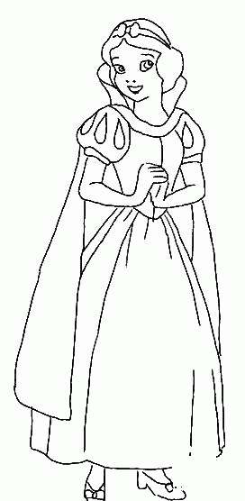 Snow White Princess coloring page image