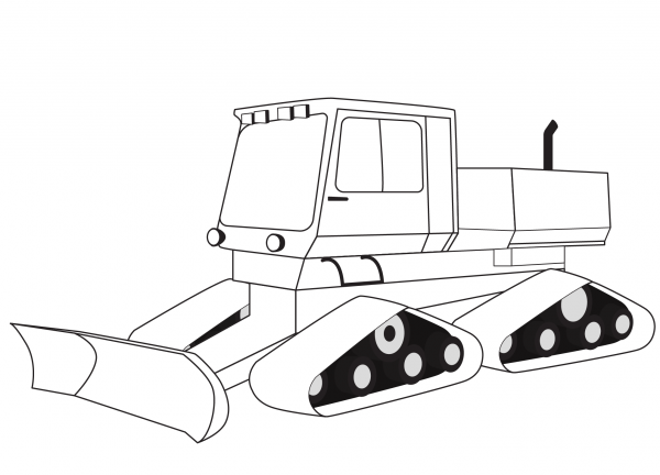 Snowcat coloring page image