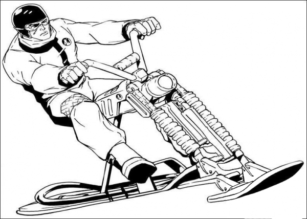 Snowcycle  coloring page image