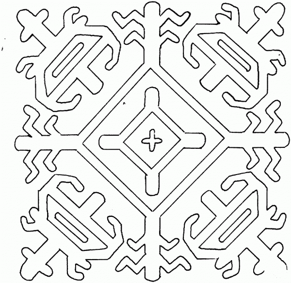 Snowflake  coloring page image