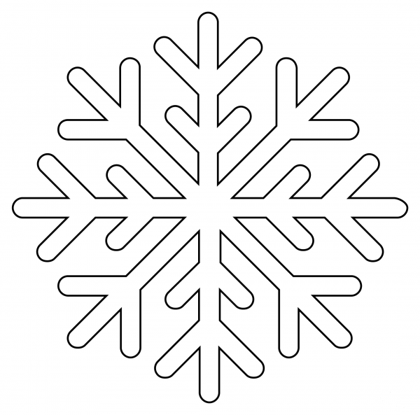 Snowflake coloring page image