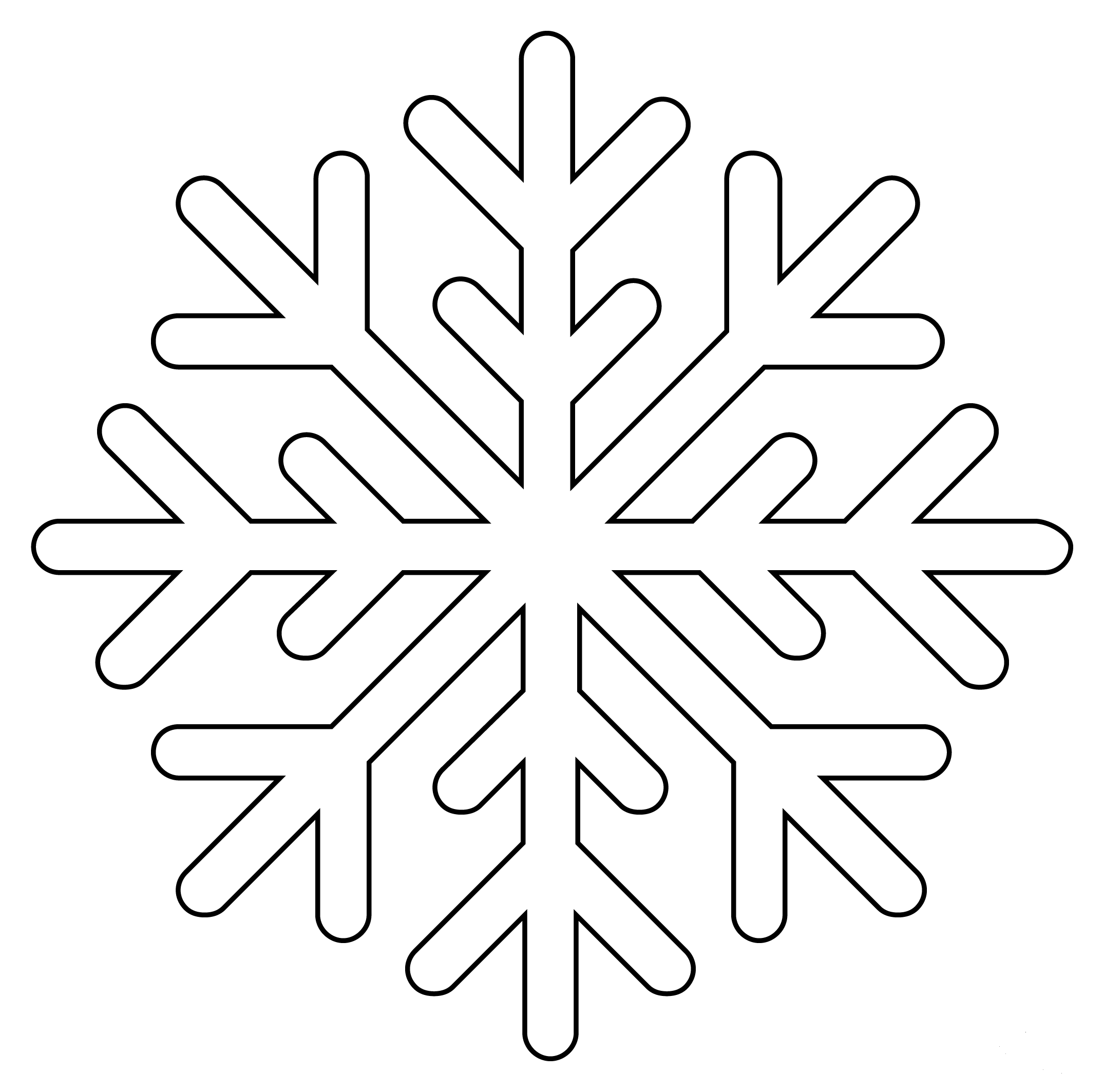 Snowflake coloring page - ColouringPages