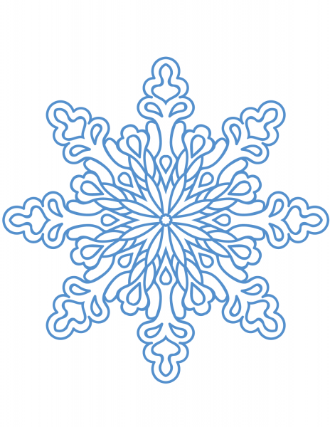 Snowflake coloring page image