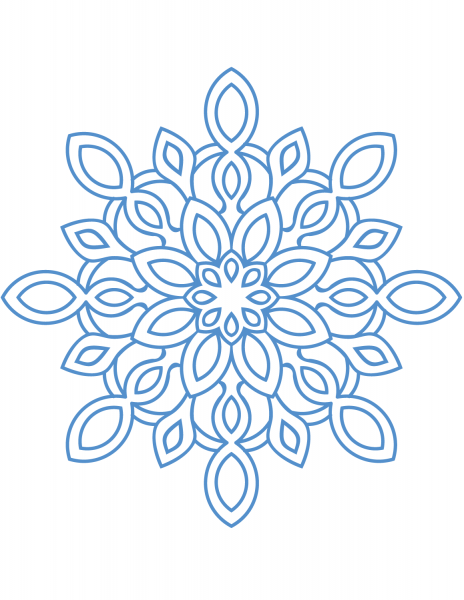 Snowflake coloring page image