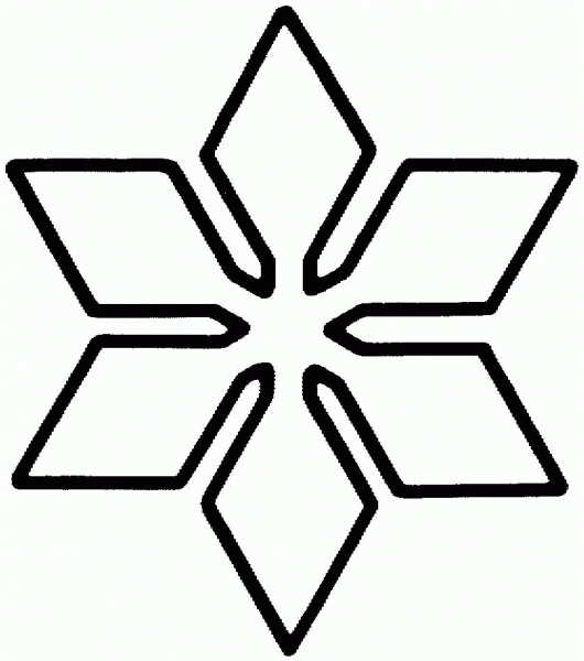 Snowflake coloring page image