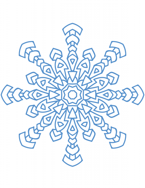 Snowflake coloring page image
